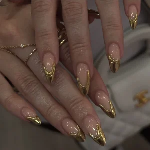 24pcs 4201 Korea Imported ABS Acrylic 3D Nails Press-On False Nails Art False Nails Artificial Fingernails