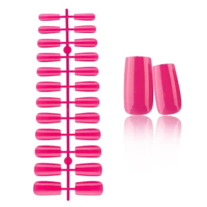 24pcs False Nails ABS Artificial Fingernails Full Cover Press on Nails False Nail Art Tips for Girl