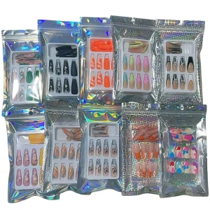 24pcs set Ballerina Full Cover Press On Nail Art Tips Artificial Long Coffin Designed Press On Nails