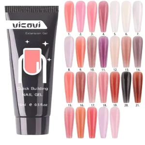 26 Colors UV Nail Gel 15ml Nail Extension Gel Customizable logo Fast extend Poly Gel