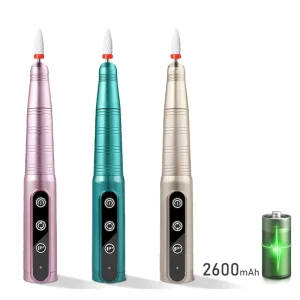 26000rpm Mini Electric Nail Drill Pen Built in 2000mAh Battery Machine Portable Pedicure Nail Polisher Grinding Device Nail Tool