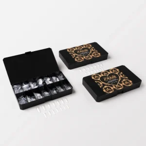 280Pcs Factory Private Label French Gel Nail Tips X Natural Straight Tapered Square Nail Tips No C Curve 14 Sizes