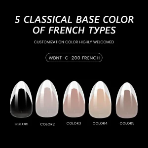 280Pcs High Quality Ombre French Nail Tips Thick PMMA False Nails 14 Sizes Salon Grade Professional Nail Art