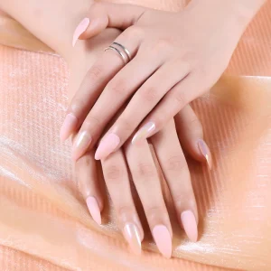 28pcs High Quality ABS Stiletto False Nail Tips Mirror Effect Press on Nails Factory Price for Finger Application