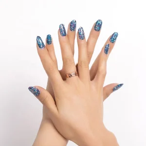 2D Colorful Glitter Gel Nail Polish Sticker Wraps Decals Manicure Nail Art Decoration