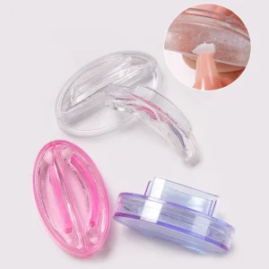 2Pcs Set Nail Silicone Stamper Curved Surface Stamper French Transfer Templatei Clear Jelly Seal Stamp Manicure Tools