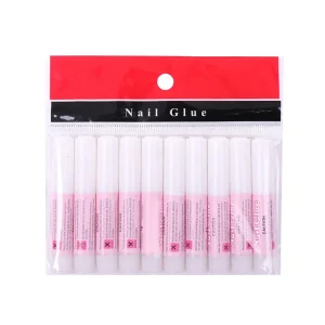 2ml Mini Gel Adhesive Nail Glue Fast Drying for Nail Art Press on Nails and Acrylic Carton Box Packing with OEM ODM Logo