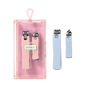 2pcs Round Slant Edge Nail Cutter Stainless Steel Small Big Portable Finger Nail Clipper With File for Home Salon SY540 41