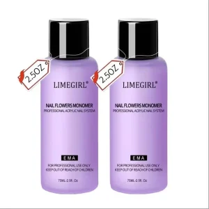2pcs set 75ml Quick Dry Nail Art Liquid Kit EMA Monomer Acrylic Powder Liquid for DIY Manicure for Nail Art
