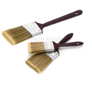 3 Pcs Industrial Professional PET Filament Paint Brush Set With Plastic Handle 2 Inch Angled Paint Brush