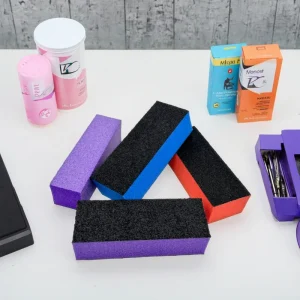 3 Sides Care Emery Polish Grit Grinding Salon Foam Way Double Coating Sponge Sanding Tools File Block Nail Art Buffer Manicure