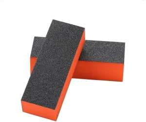 3 Way EVA Nail File Square Orange Shine Sponge Nail Polish Buffer Blocks for Nail Sanding