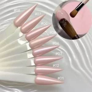 3-in-1 Acrylic Dip Powder 20g Custom Logo Fast Dry Nude Pink Nail Decorative Sand Sugar