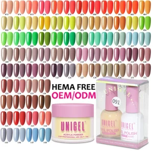 3 in 1 Acrylic Dip Powder Gel Polish and Nail Lacquer Set #073 #090 Matching Color