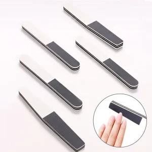 3 in 1 Nail Buffing Sponge Black White Grey Multi Sided Nail File for Smoothing Polishing Natural Gel Nails