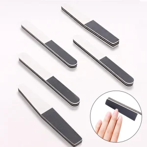 3 in 1 Nail Buffing Sponge Black White Grey Multi Sided Nail File for Smoothing & Polishing Natural & Gel Nails