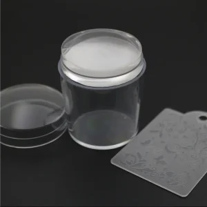 3.8cm Clear Silicone Nail Art Stamper with Scraper for Precise French Manicure Transparent Jelly Stamp Manicure Tool