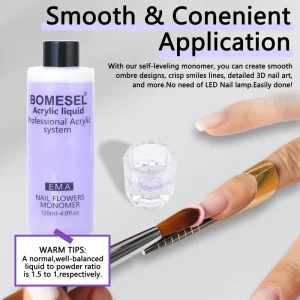 30/60/120/140ml EMA Nail Art Acrylic Crystal Liquid Nail Extension Carving Rhinestone Quick Dry Monomer Acrylic Liquid