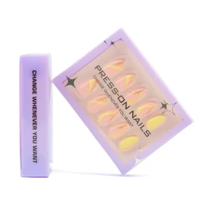 30 Pcs Almond Luxury French Short Solid Minimalist Acrylic False Artificial Tips Art Press on Nails