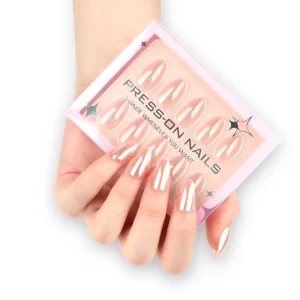 30 Pieces Short PMMA Acrylic Nail Simple Solid Color Almond Nail Art False Nails Press On Nails