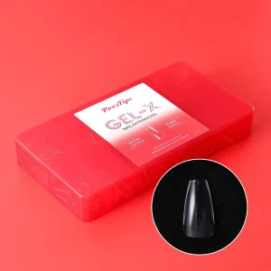 300 Pcs Factory Supplying Full Cover Clear 15 Sizes Natural Coffin Medium Premium Finger Extension Gel Tips