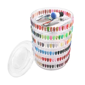 300 Tips Nail Art Color Chart Display Stand Roating False Nails Display Shelf Practice Tools for Solon Nails Polish Gel Show