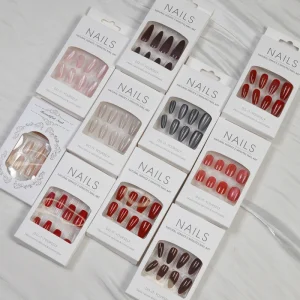 30PCS Custom Color Cat Eye ABS Full Cover Press on Nails High Quality Finger Application False Nails for Women