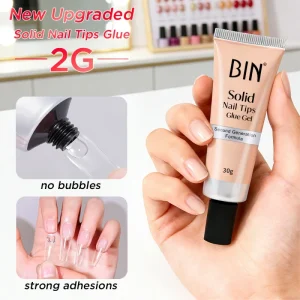 30g Solid Fast Drying Non Toxic UV Gel Nail Art Glue for Nail Tips Decoration