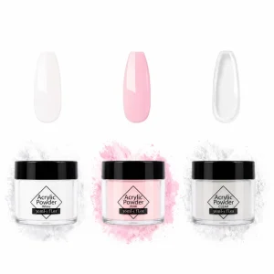 30ml 1oz Clear Pink White Polymer Nail Extension Builder Carving Acrylic Powder for Professional Nail Art