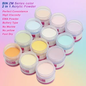 30ml Bulk Professional Nail Acrylic Powder High Quality Transparent Nude Color OEM Long lasting Nail Acrylic Powder