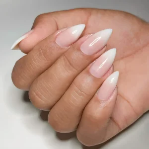 30pcs ABS Fake Nails Medium Size Droplet Shaped Gradient Pattern Reusable Press on Nail Tips