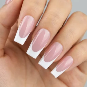 30pcs Almond ABS Long Artificial Press on Nails Gradient Color False Nails for Nail Art Salon Use