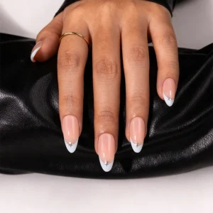 30pcs High Quality False Nails Short Fake Nails French Press on Nails 3D Custom Logo Beauty Products for Artificial Fingernails