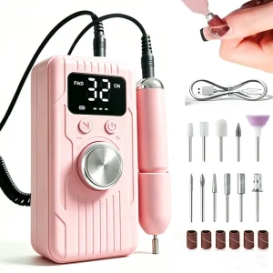 32000 RPM Pen Shape Brushed Motor Plastic USB Rechargeable Portable Electric Nail Drill Nail Sanding Machine Nail