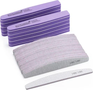 35 Count Nail Files and Buffers 100 180 Grit Double Sided Emery Boards Sponge Nail Files for Acrylic Nails