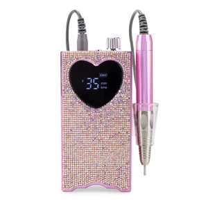 35000 RPM Brushless Rechargeable Nail Drill Machine Shiny Crystal Bling Rhinestones Nail Polisher Electric Drill Manicure Kit