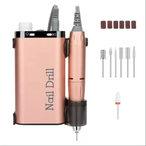 35000RPM High Quality Professional Strong Nail Drill Machine Desktop Electric Nail Drill Pink