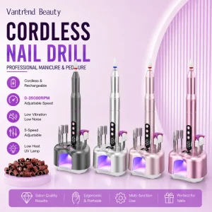 35000RPM Professional Cordless Nail Drill Machine Rechargeable Electric Nail File for Acrylic Gel Nails Manicure Pedicure