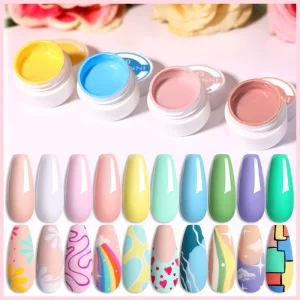 36 Color Painting Gel With Brush Nail Art Soak Off Pure Color Gel Nail Gel Polish