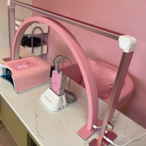 36W Three Light Source Half Moon Light Nail Table Led Lamp Beauty Manicure Desk Lamp