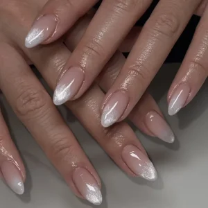 3864 French Ombre Press on Almond Nails Press on Nails Artificial Fingernails Customize