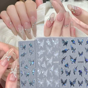 3D Butterfly Nail Art Sticker Special Gel Nail Decoration Featuring Foil Paper Nail Stickers