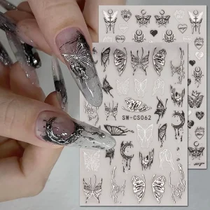 3D Butterfly Stickers for Nails Decals Nail Decorations