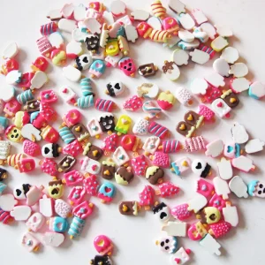 3D DIY Mix Resin Ice Cream Decorations High Quality Sticker and Plastic Jewelry for Nail Art Cute Style Accessories