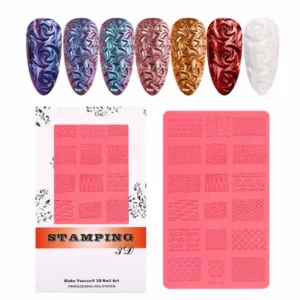 3D DIY Nail Art Stamping Plate Silicone Mat Manicure Beauty Tool Nail Stamping for Nail Supplier