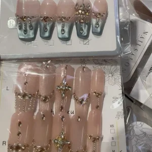 3D Flower Press on Nails Random Design Nails 10pcs set Gel False Nails Waterproof Durable Wear