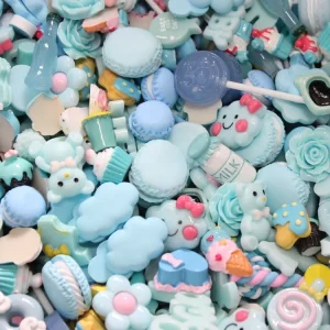 3D Food Fruit Sweet Candy Nail Decals Icecream Sugar Nail Charms Box for Nails Art Ornaments