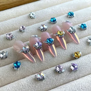 3D Luxury Nail Alloy Charms Gold Nail Art Jewelry