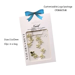 3D Metal Nail Charms Bow Butterfly Ribbon Nail Art Accessories Pearl Bowknot Decoration