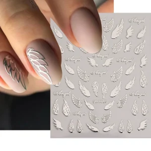 3D Moon Star Embossed Nails Sticker Gold Silver Metallic Eco Friendly Art Decal for Press on Nails Decoration